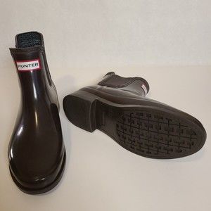 HUNTER Brown Ankle Rain Boots Rubber Size 9 female/ 8 male EU 40/41